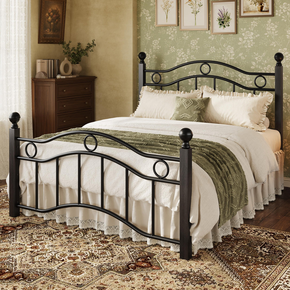 Full Size Black Metal Bed Frame Q199014