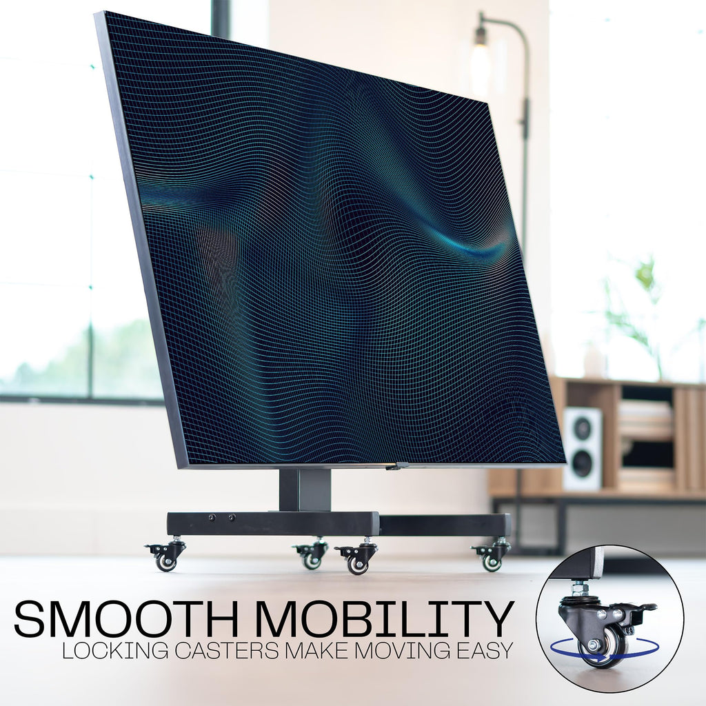 Low Height TV Cart for 32 to 75 inch Screens, Black Q87759