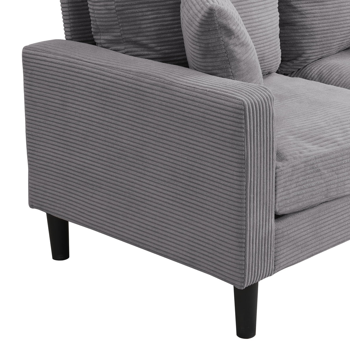 Small Space Saving Light Gray 2-Seat Upholstered Sofa A45023