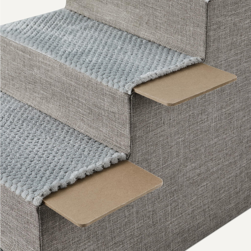 4-Step Non-Slip Grey Dog Steps D892