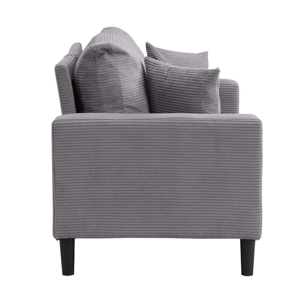 Small Space Saving Light Gray 2-Seat Upholstered Sofa A45023
