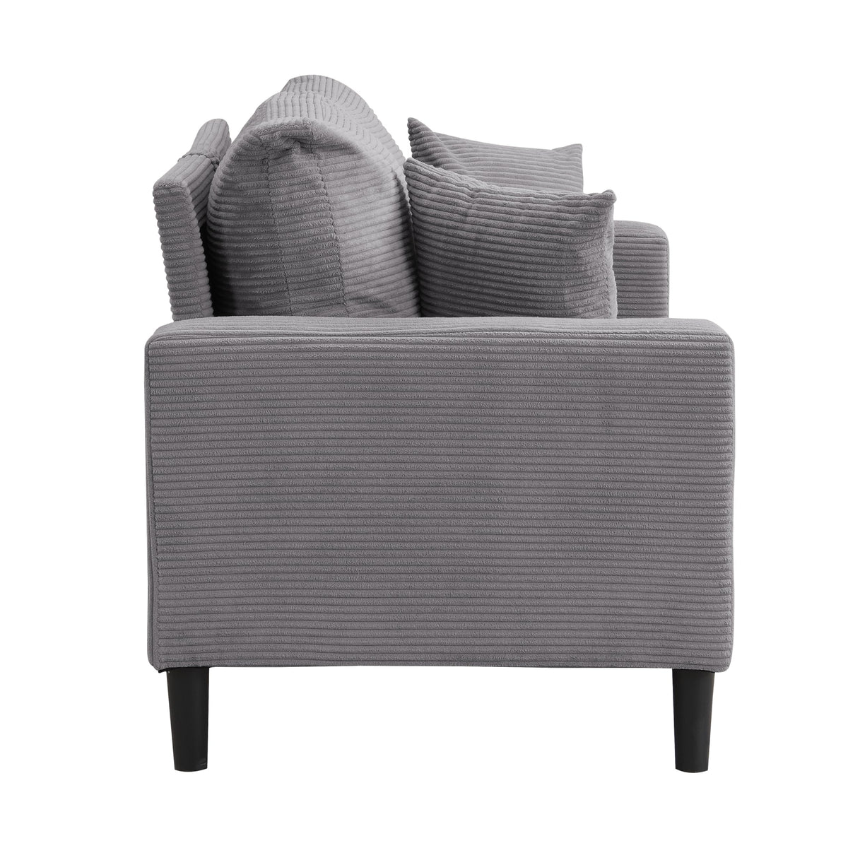 Small Space Saving Light Gray 2-Seat Upholstered Sofa A45023